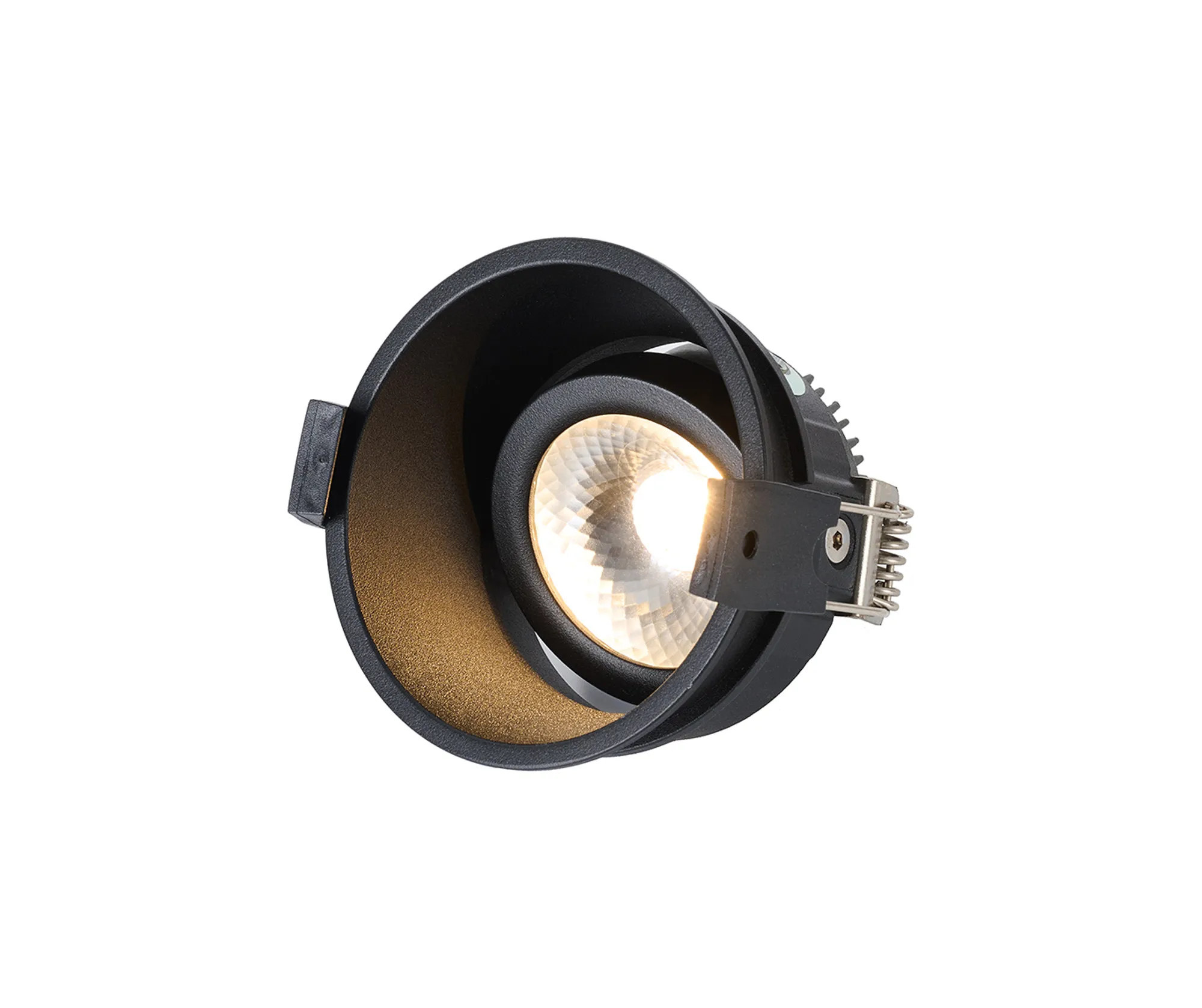 DM201631  Bania A 8S 8W ,180mA 480lm 4000K 60° LED Engine, Black IP20 Adjustable Recessed Spotlight , 5yrs Warranty